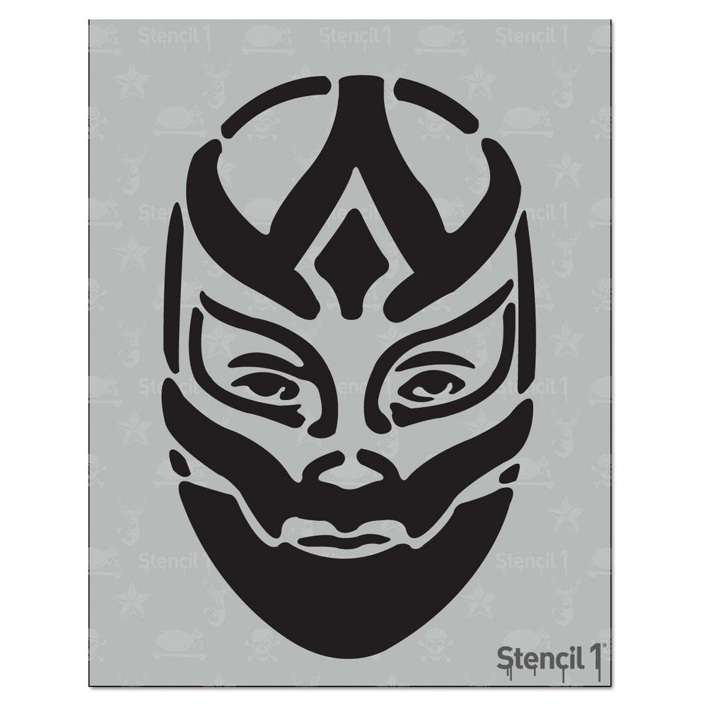 Stencil1 Wrestler Mask Stencil-S1_01_25 - The Home Depot