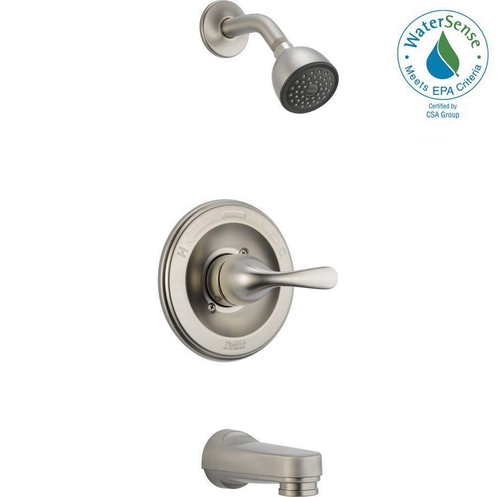Delta Foundations SingleHandle 1Spray Tub and Shower Faucet in