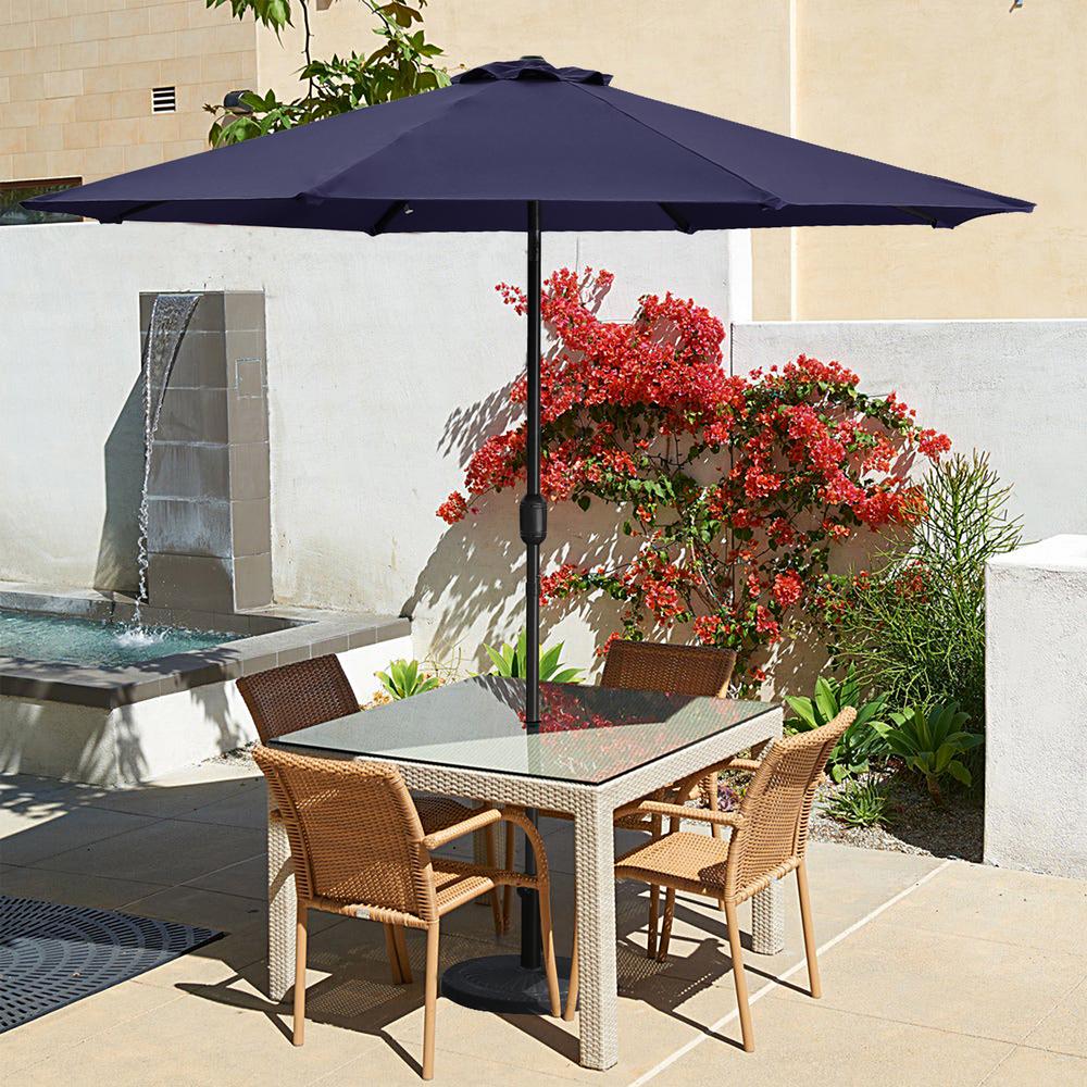 Casainc 9 Ft Alum Patio Umbrella In Navy Blue Wf Sm 270ny The Home Depot