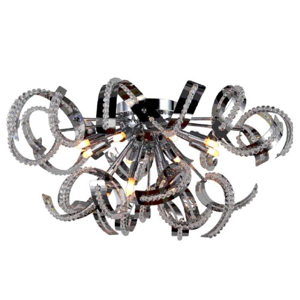 Worldwide Lighting Medusa Collection 12 Light Chrome And Crystal Worldwide Lighting Medusa Collection 12 Light Chrome And Crystal Ceiling