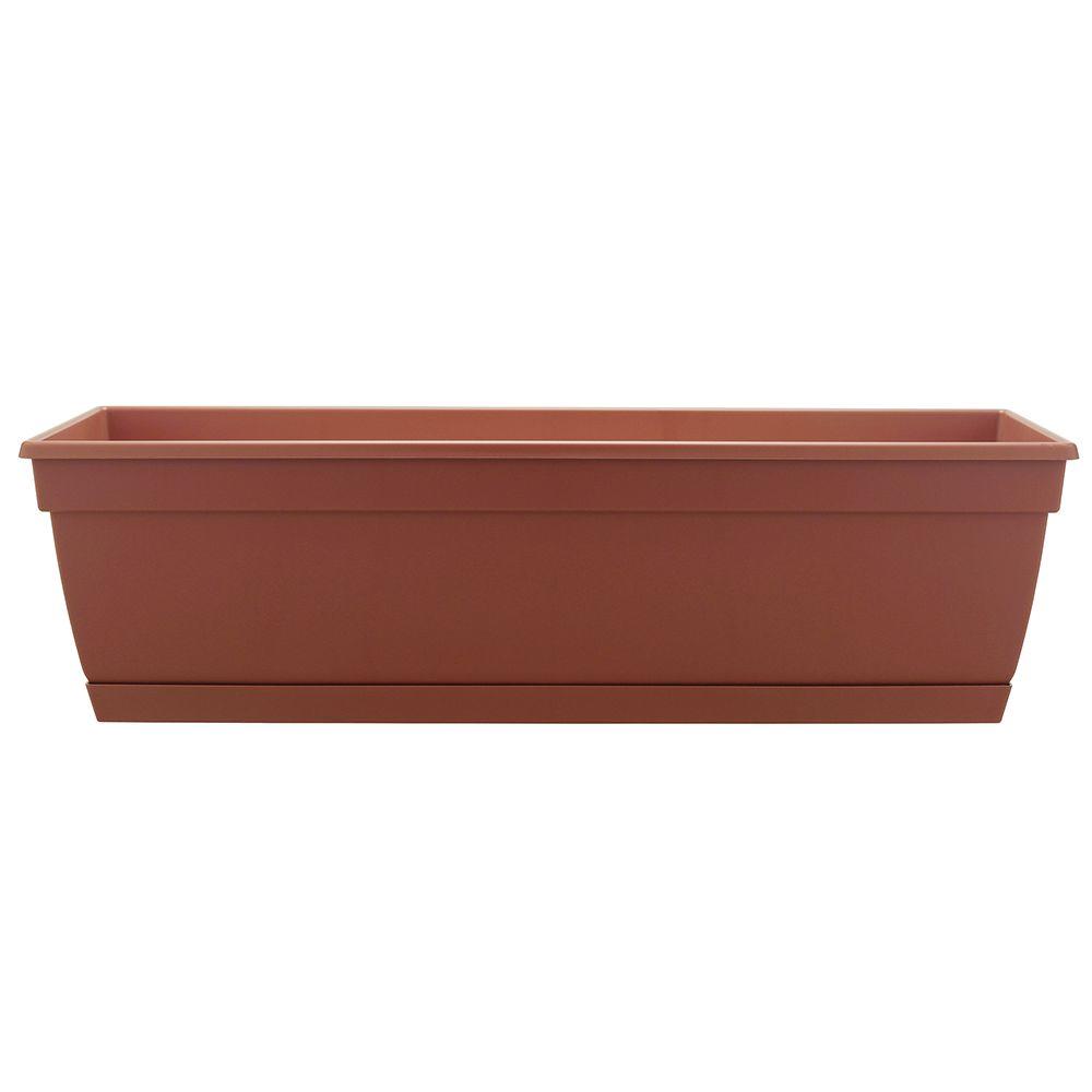 Newbury 24 in. Light Terracotta Resin Window Box (12-Case)