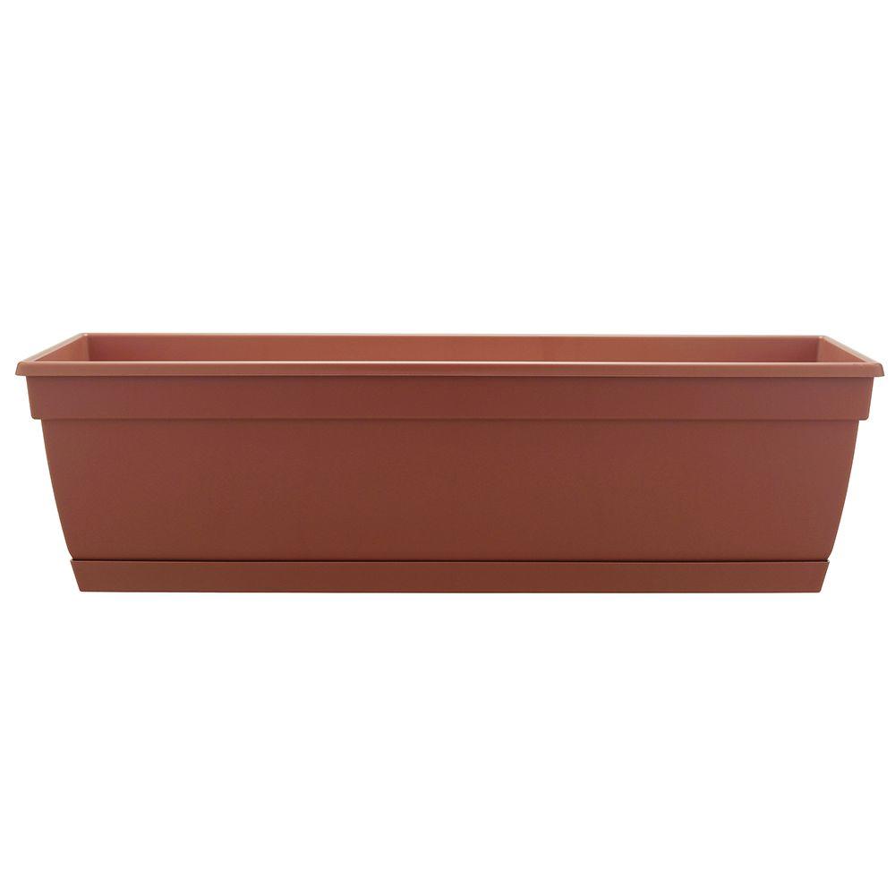 Southern Patio Newbury 24 In. Light Terracotta Resin Window Box (12 