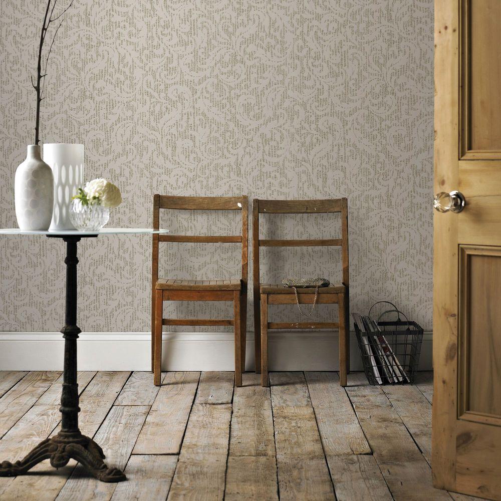 Graham & Brown Cream and Gold Cashmere Wallpaper101454 The Home Depot