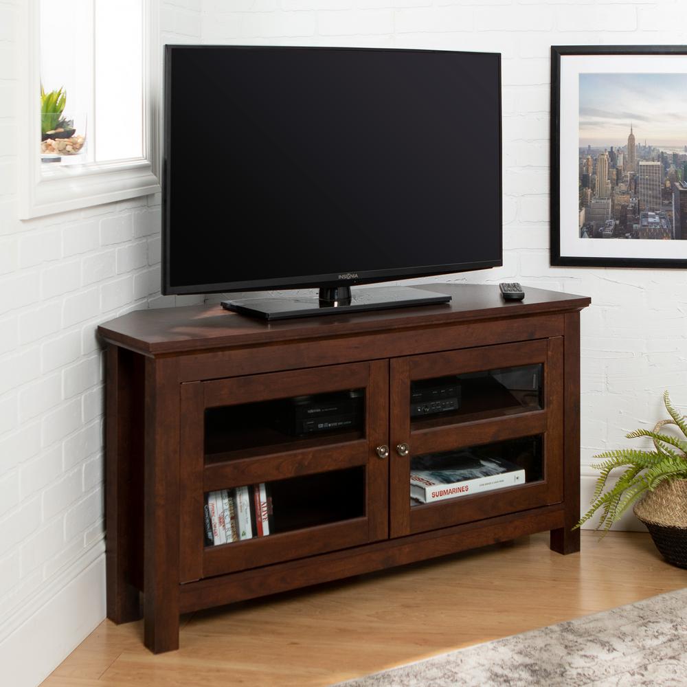 Walker Edison Furniture Company Cordoba Traditional Brown Corner