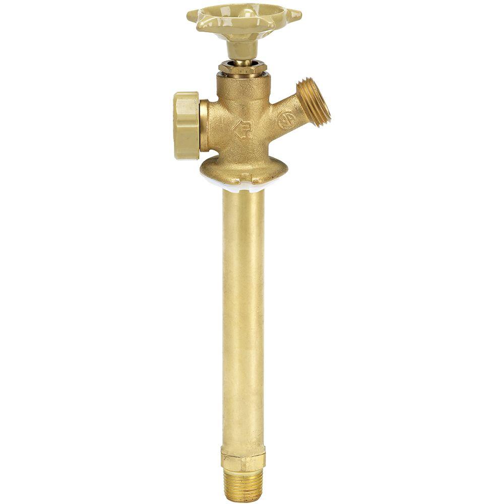 Everbilt 1/2 in. x 8 in. Brass MPT x MHT Anti-Siphon Sillcock Valve