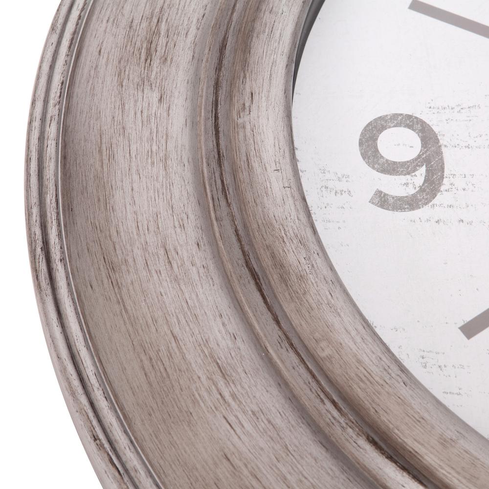 Clocks 30 Glenmont Wide Silver Framed Wall Clock