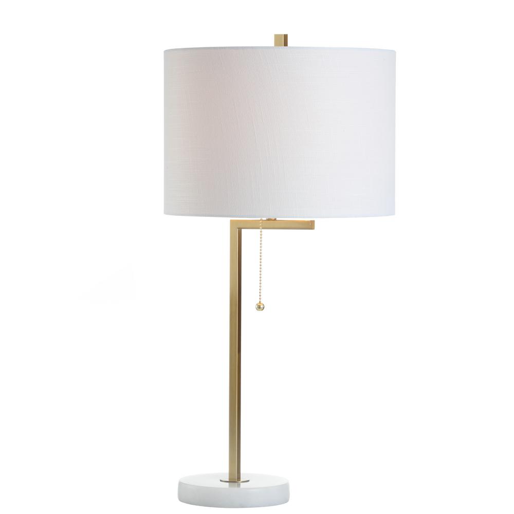 gold white table lamp