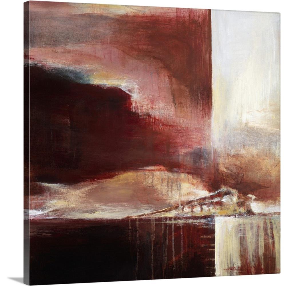 Greatbigcanvas Train In The Rosy Sky By Terri Burris Canvas Wall Art 2441916 24 24x24 The Home Depot