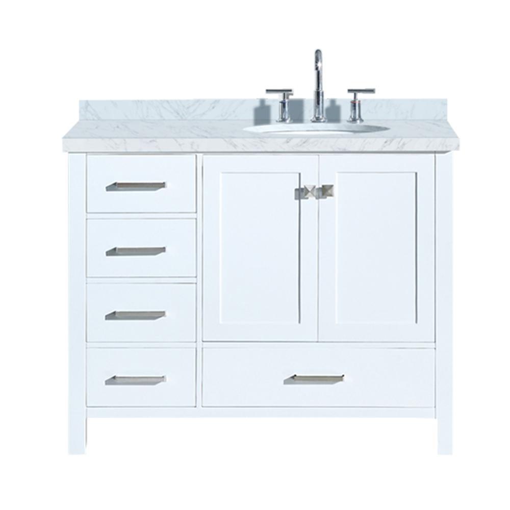 42 Inch Bathroom Vanity Right Side Sink