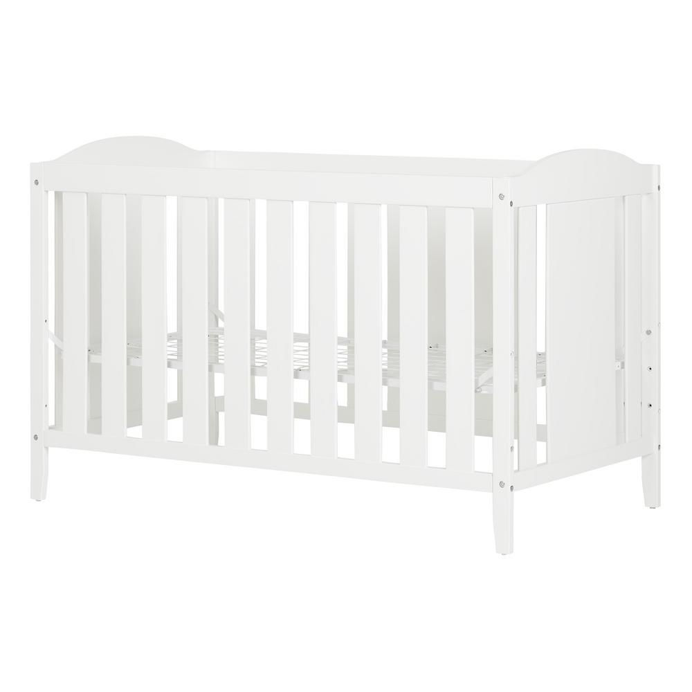 South Shore Angel Pure White Crib 3580350 The Home Depot