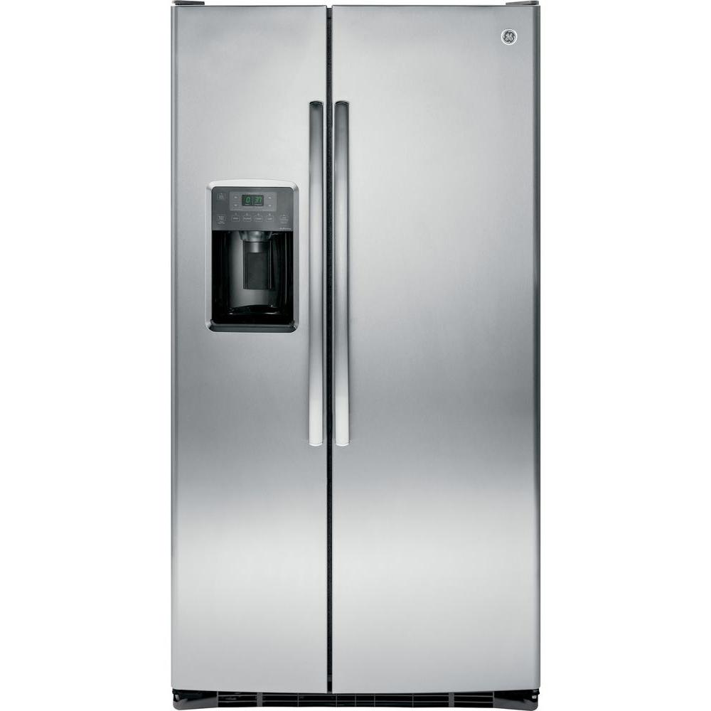 GE 25.3 cu. ft. Side by Side Refrigerator in Stainless SteelGSS25GSHSS
