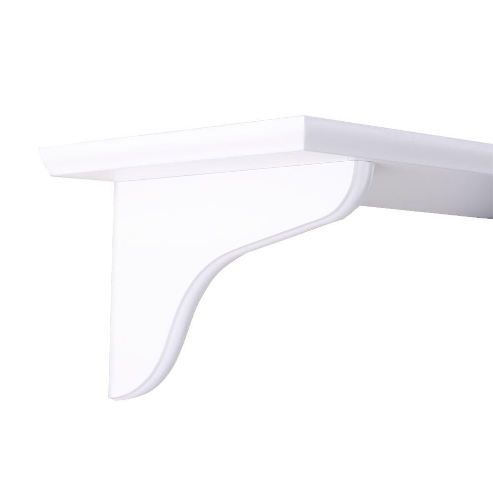 Knape & Vogt 9 in. White Wood Decorative Shelf Corbel01389WT The