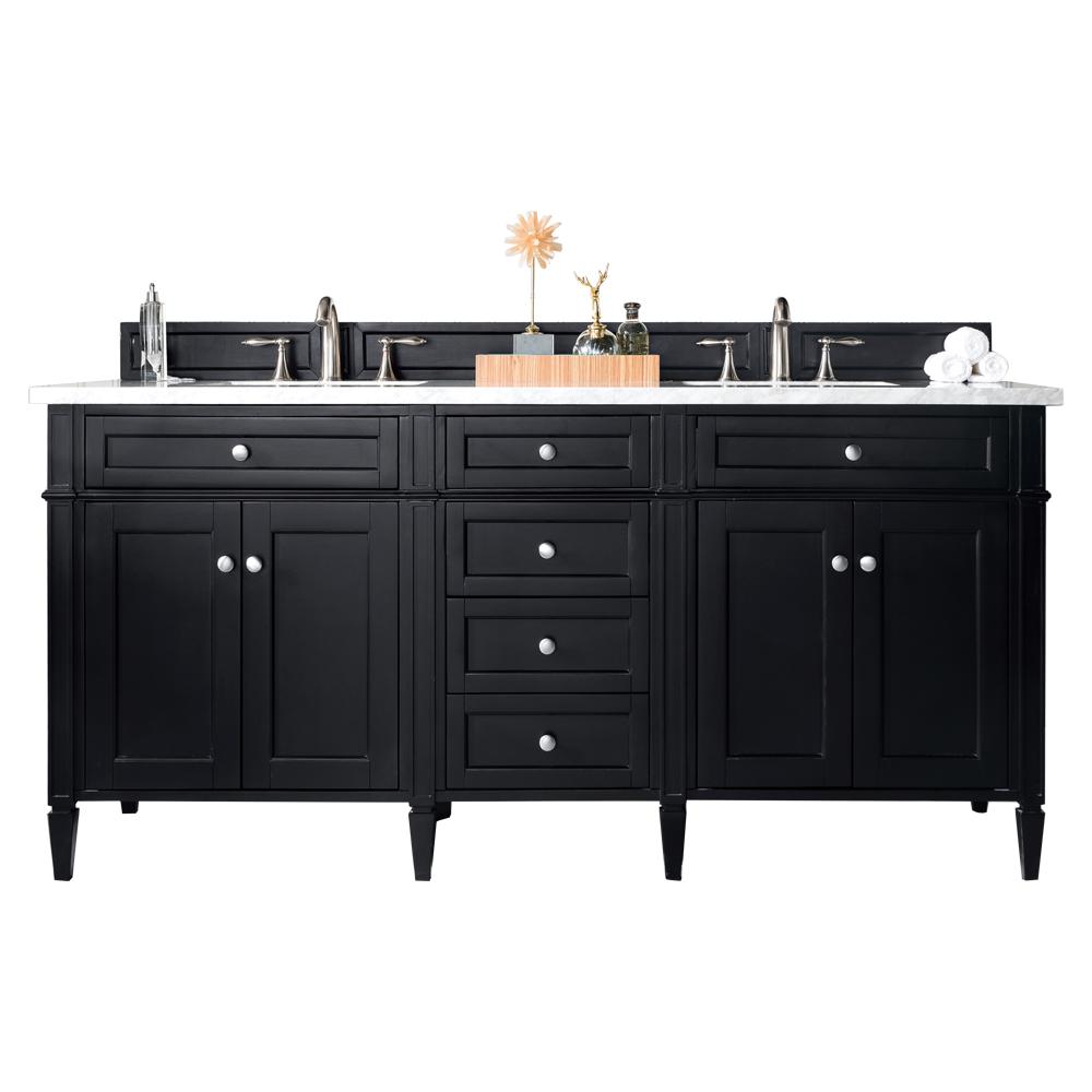 James Martin Vanities Brittany 72 In W Double Vanity Black James Martin Vanities Brittany 72 In W