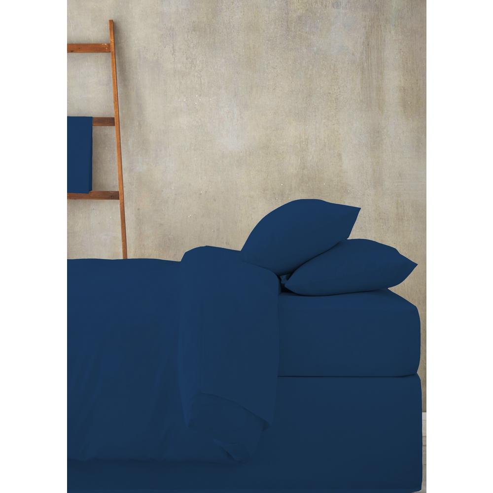 A1 Home Collections 108 In X 92 100 Organic Cotton Solid Navy 100 Organic Cotton Solid Navy Blue Wrinkle Resistant King Duvet Set A1hcds03 The Home Depot