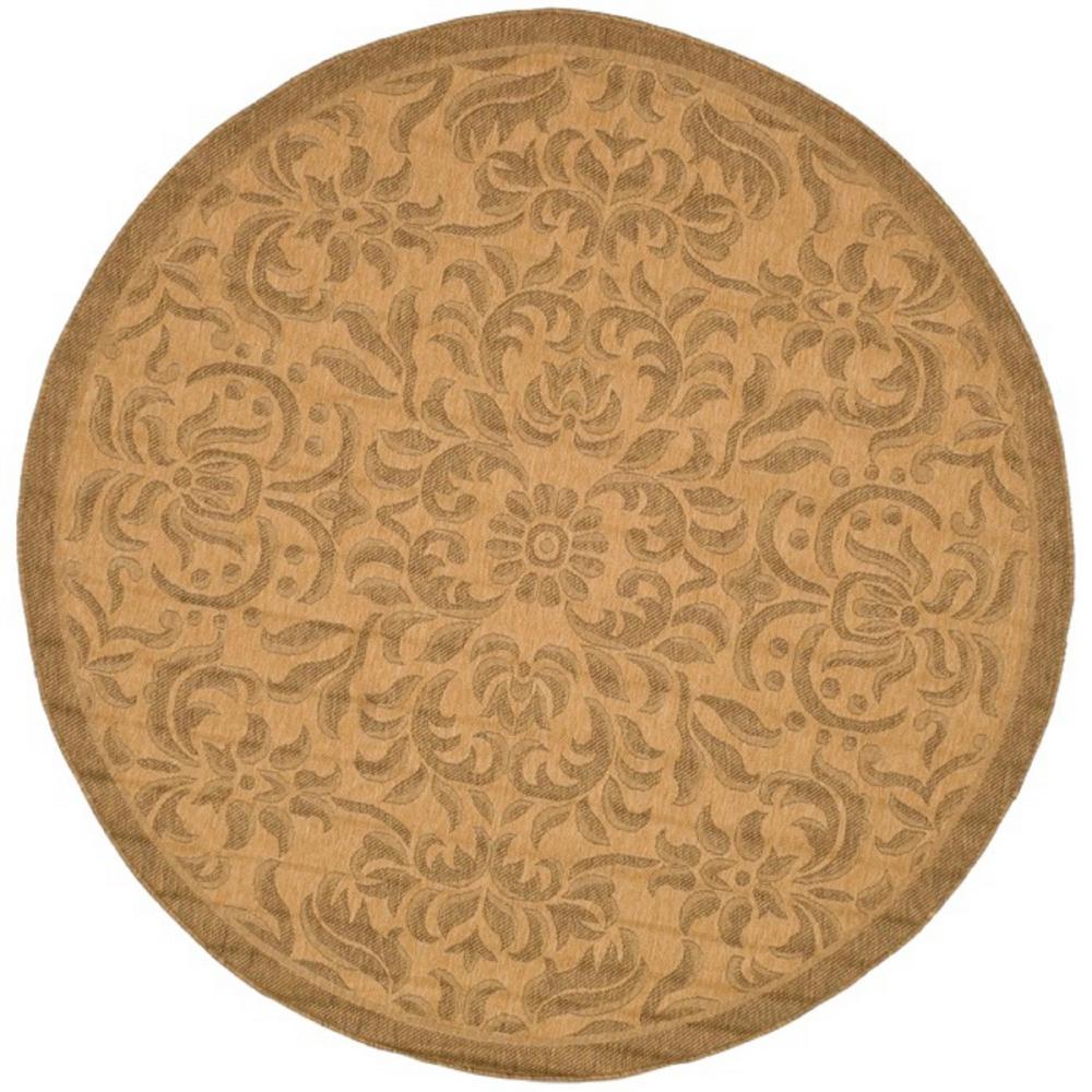 Safavieh Courtyard Natural/Gold 6 ft. 7 in. x 6 ft. 7 in. Indoor