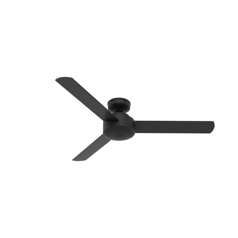 Hunter Presto 52 in. Indoor Matte Black Ceiling Fan with Wall Control