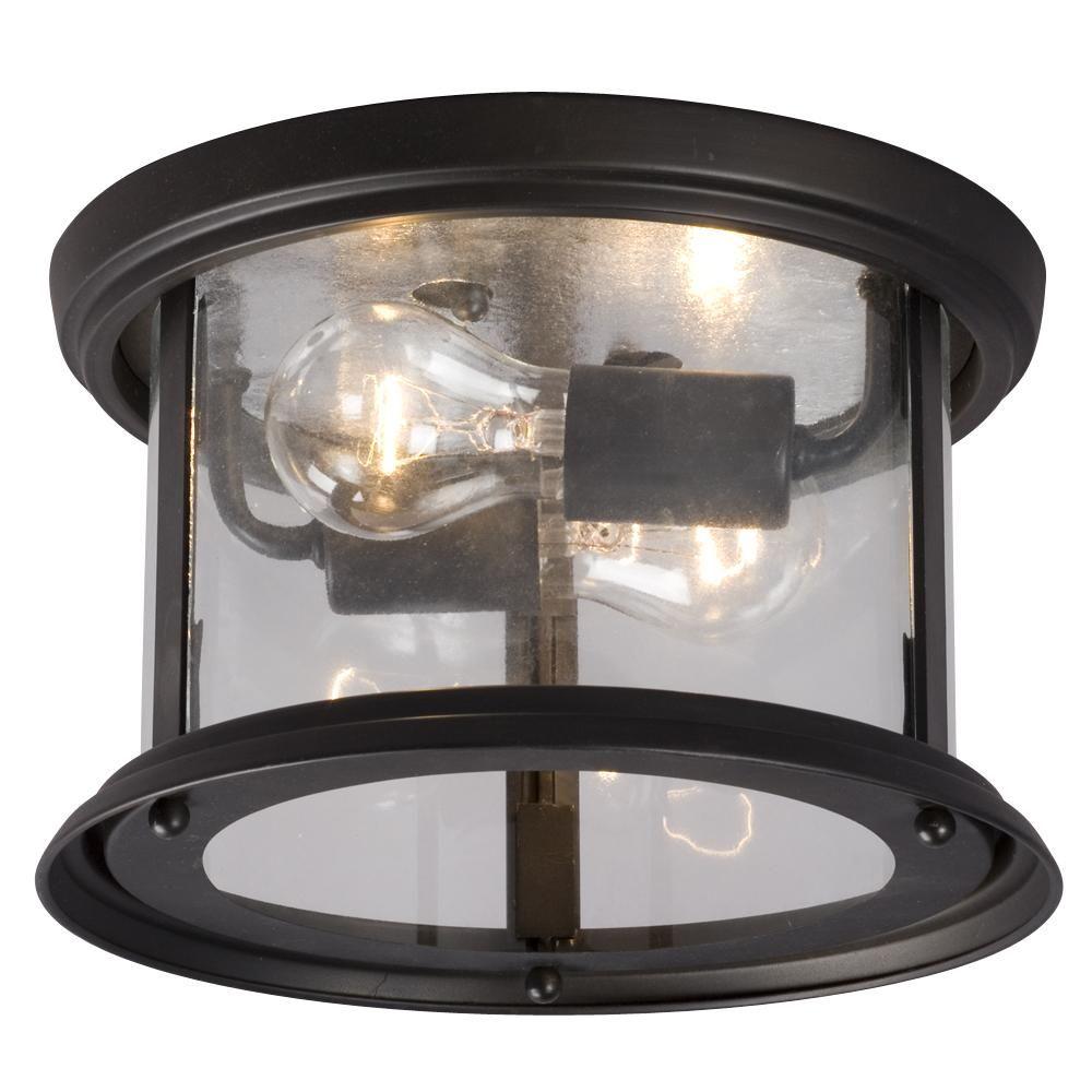 Filament Design Negron 2-Light Outdoor Oil Rubbed Bronze Flush Mount ...