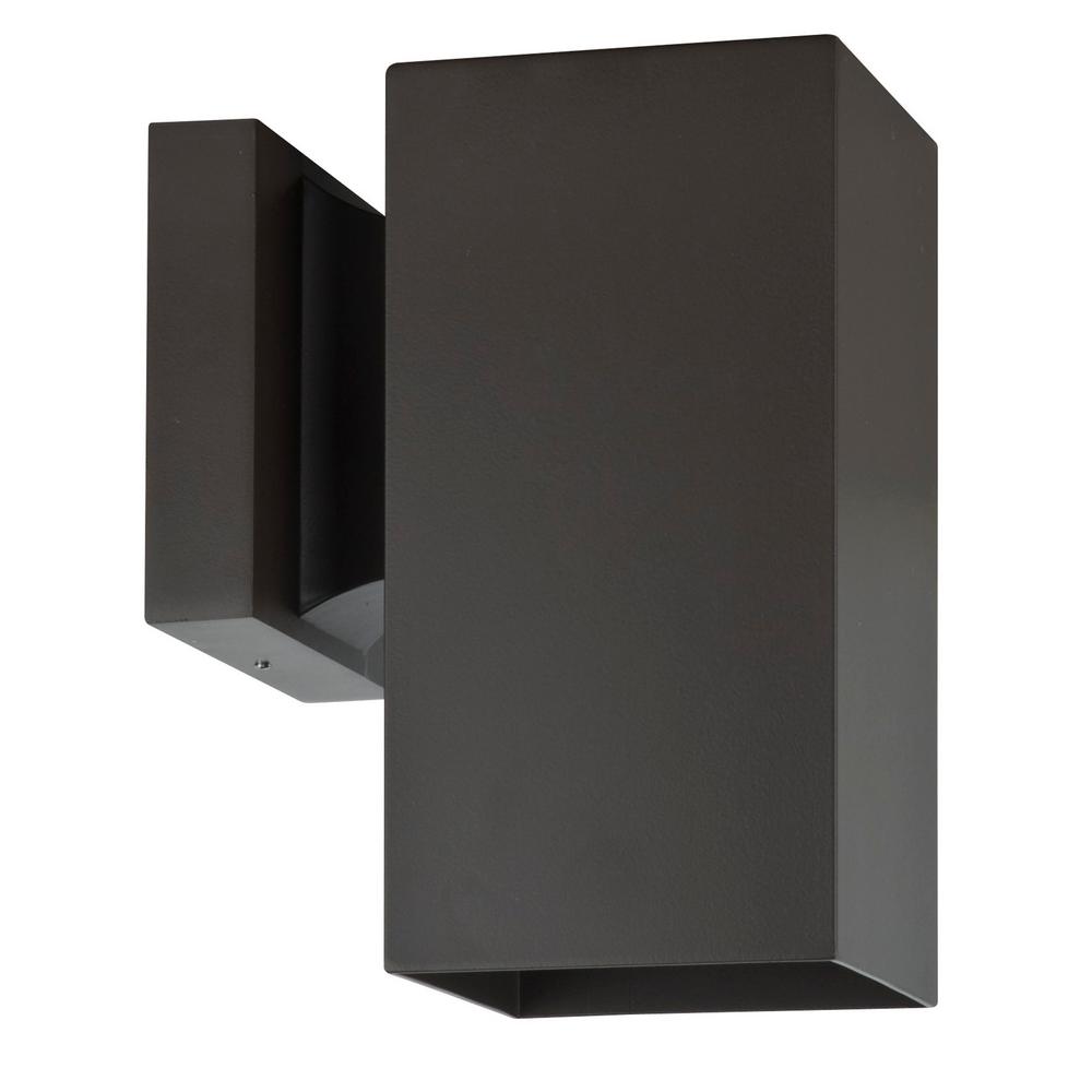 Sunset Lighting Outdoor Wall Mounted Architectural Outdoor 1 Light Oil Bronze Wall Mount Sconce