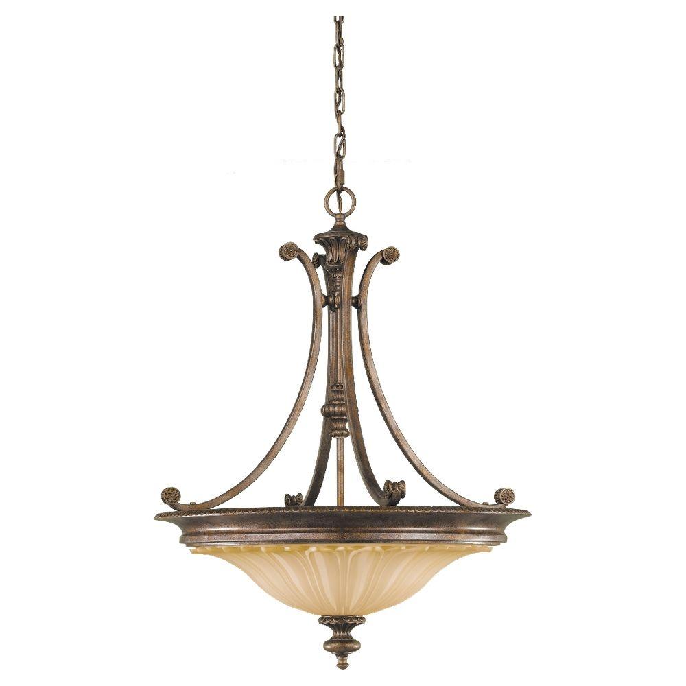 Feiss Stirling Castle 3Light British Bronze Uplight Chandelier Shade