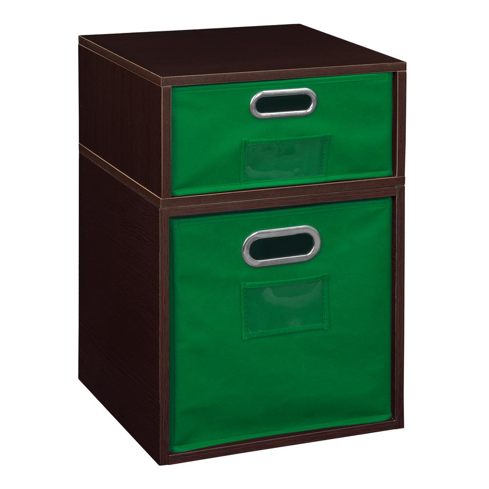 Niche Cubo 13 in. x 19.5 in. Truffle 1 Half Cube and 1 Full Cube