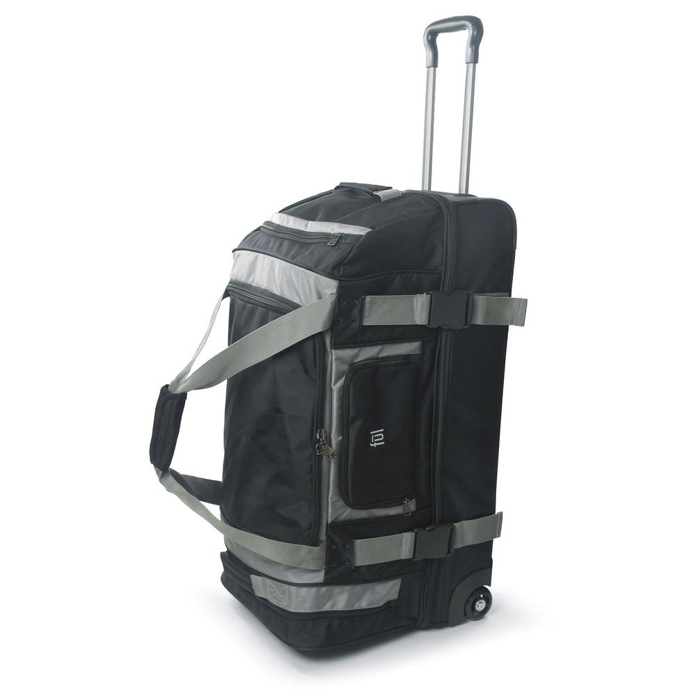 TPRC 30 in. 2-Section Black Drop-Bottom Rolling Duffel-PR-47330-001 ...