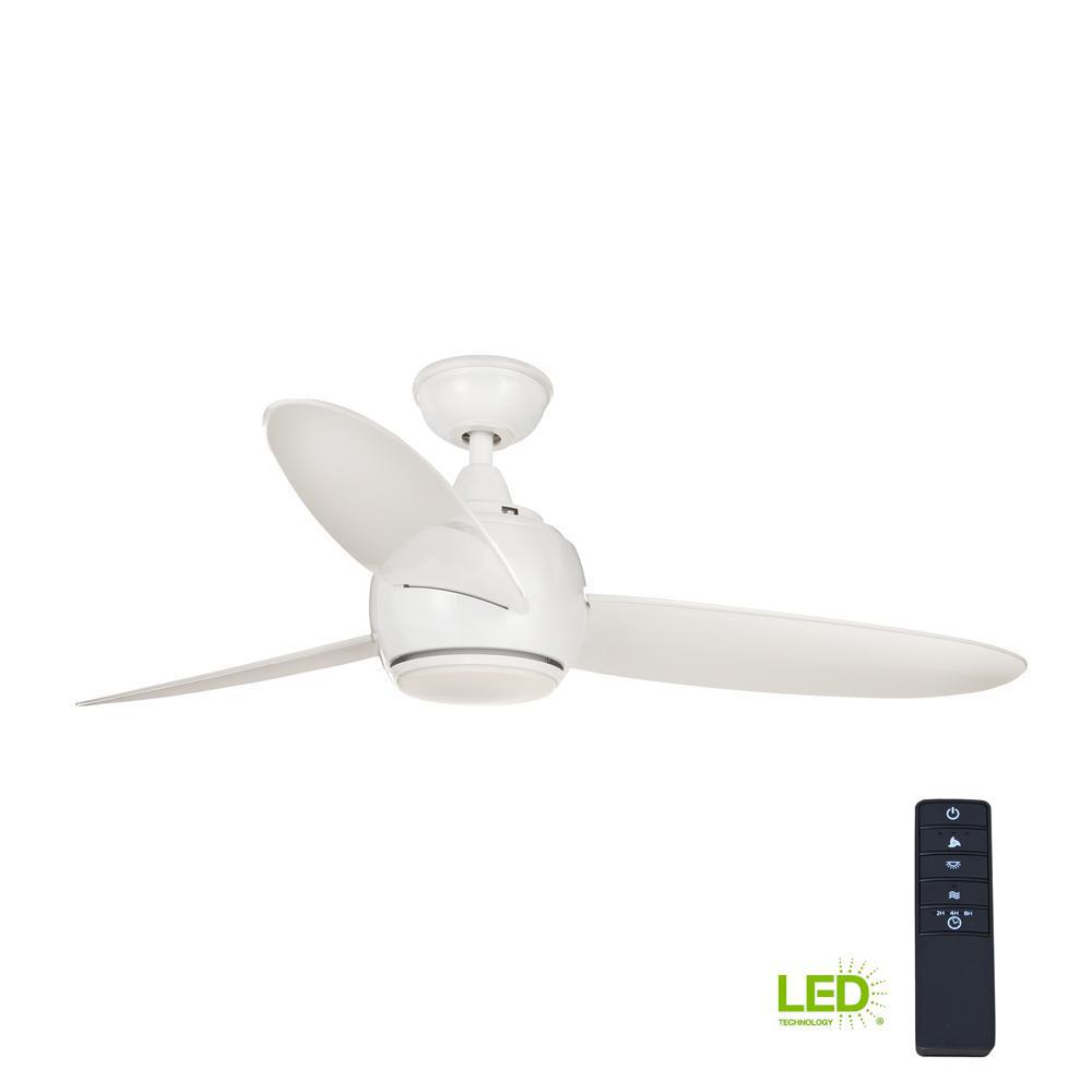 Home Decorators Collection Hedley 54 In Integrated Led Indoor White Home Decorators Collection Hedley 54 In Integrated Led Indoor White Ceiling Fan With Light Kit