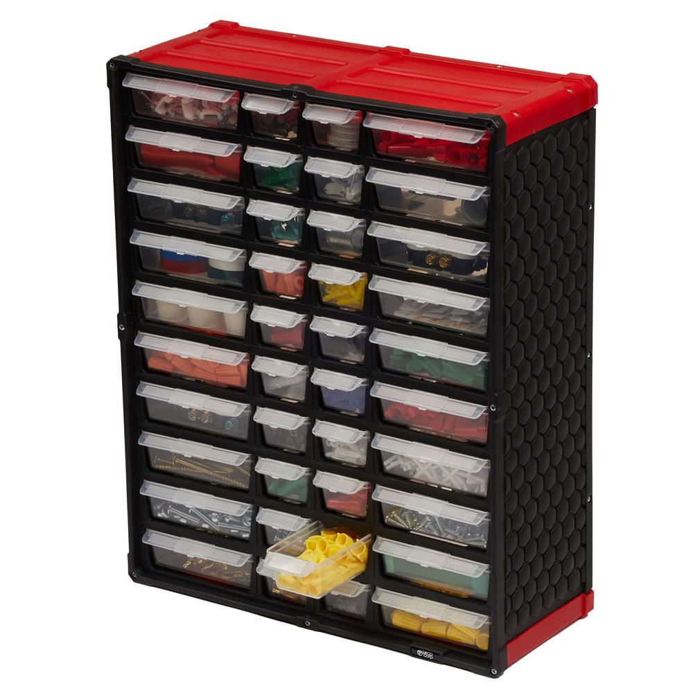 Akro Mils 64 Compartment Small Parts Organizer Cabinet 10164 The Home Depot