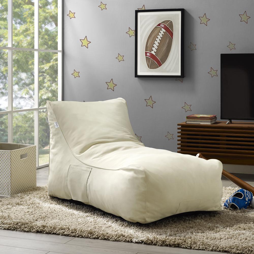 Loungie Resty Beige Bean Bag Lounge Chair Nylon Foam Sleeper Bb146 Loungie Resty Beige Bean Bag Lounge