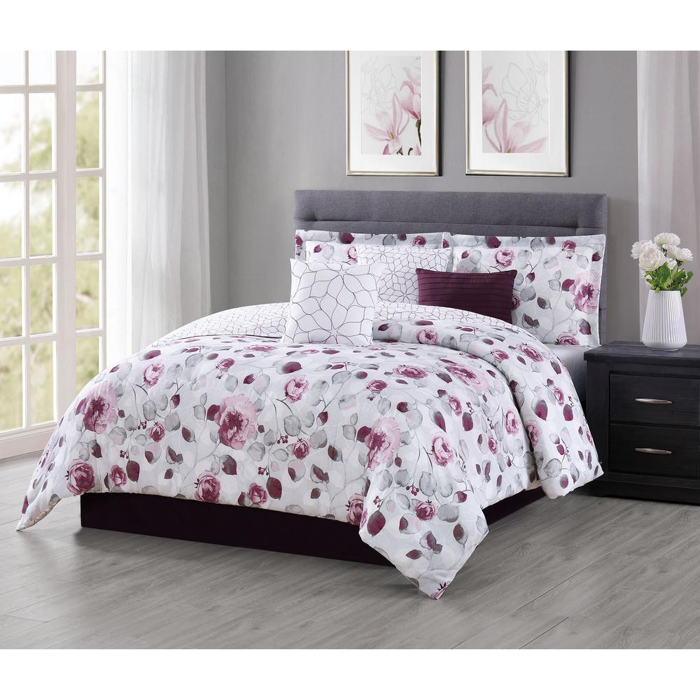 burgundy full size comforter set