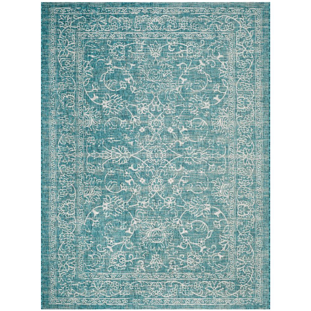 Teal 8 X 10 Turquoise Outdoor Rugs Rugs The Home Depot
