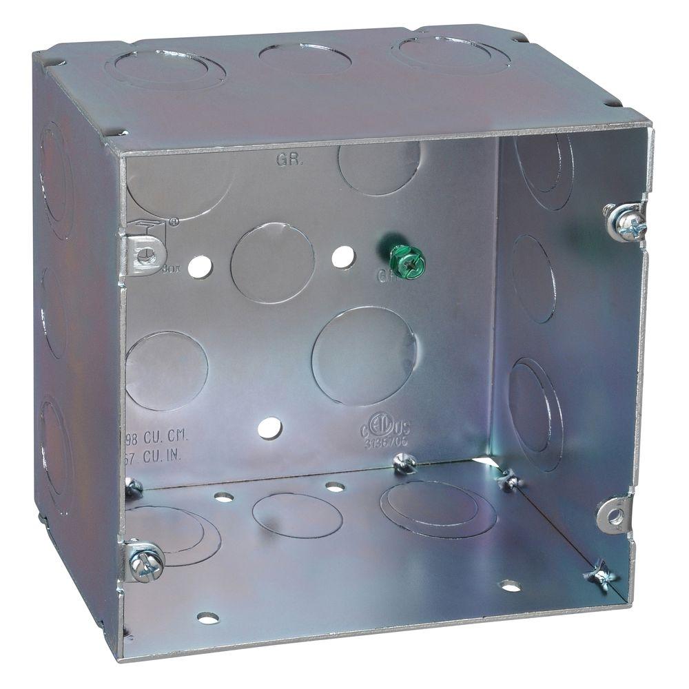 UPC 785991072099 product image for 5 in. Steel Square Box 1/2 in. and 3/4 in. Knockouts (20 per Case) | upcitemdb.com