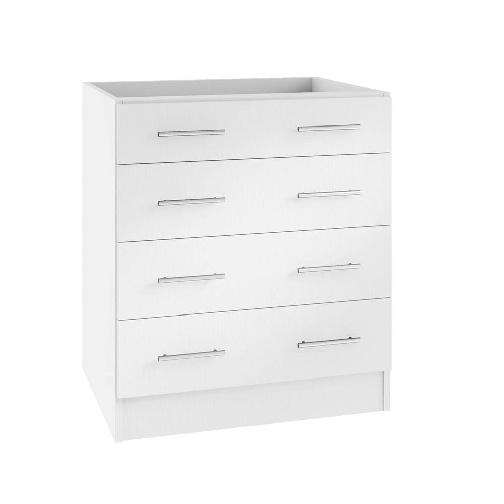 Weatherstrong Assembled 30x34 5x24 In Palm Beach Open Back Outdoor Kitchen Base Cabinet With 4 Drawers In Radiant White Wsob4d30 Prw The Home Depot