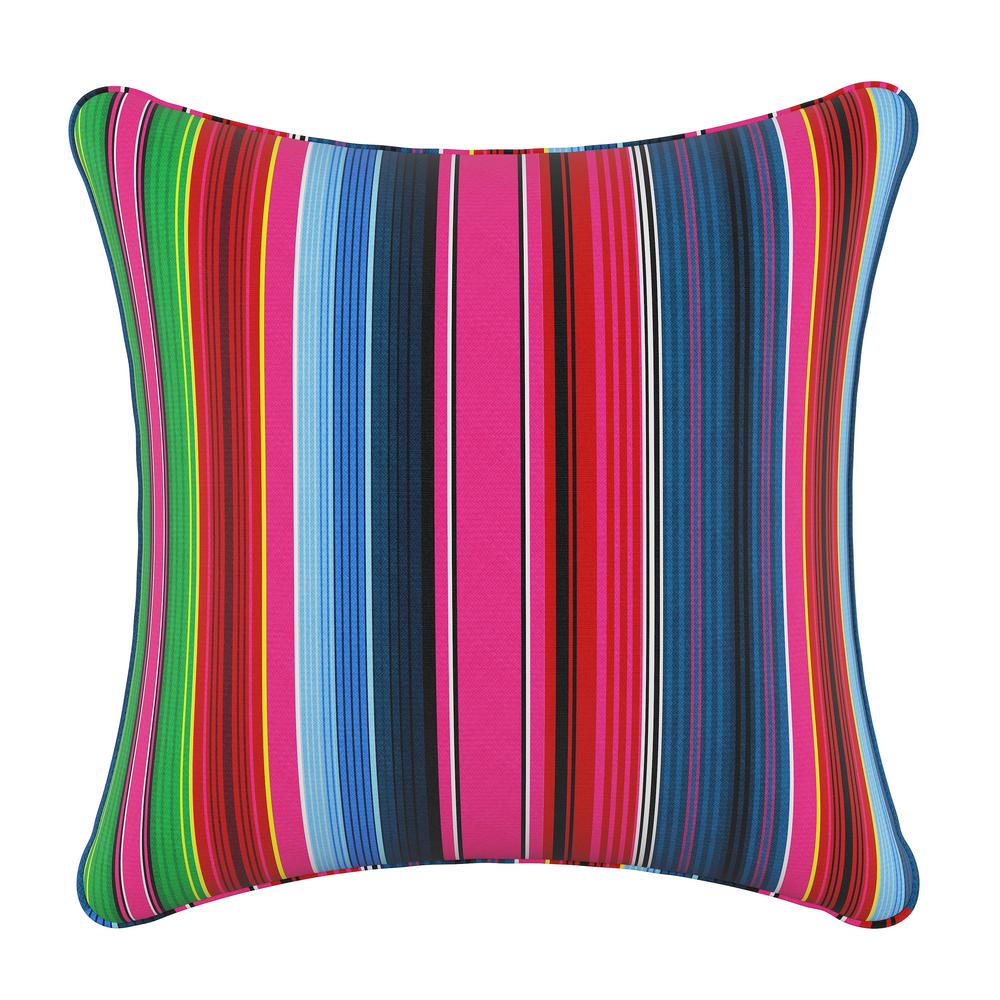 Skyline Furniture Serape Stripe Bright Multicolored Polyester