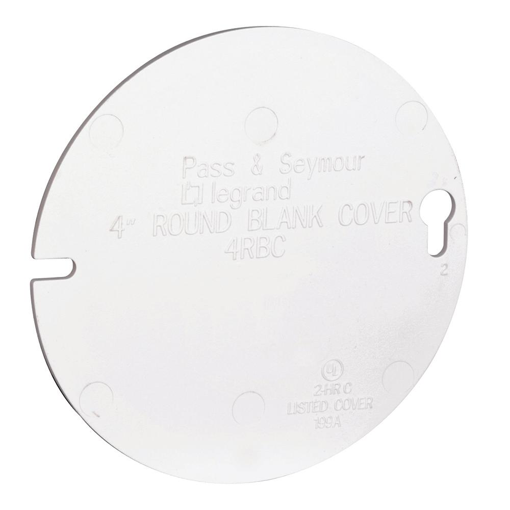 Slater 4 In Plastic White Round Ceiling Box Cover