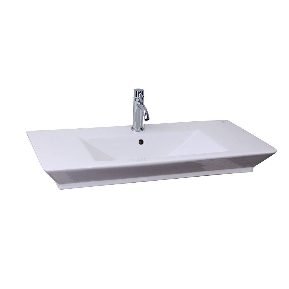 Kingston Brass 51/2 in. Console Basin Sink in WhiteHEV4318W38 The