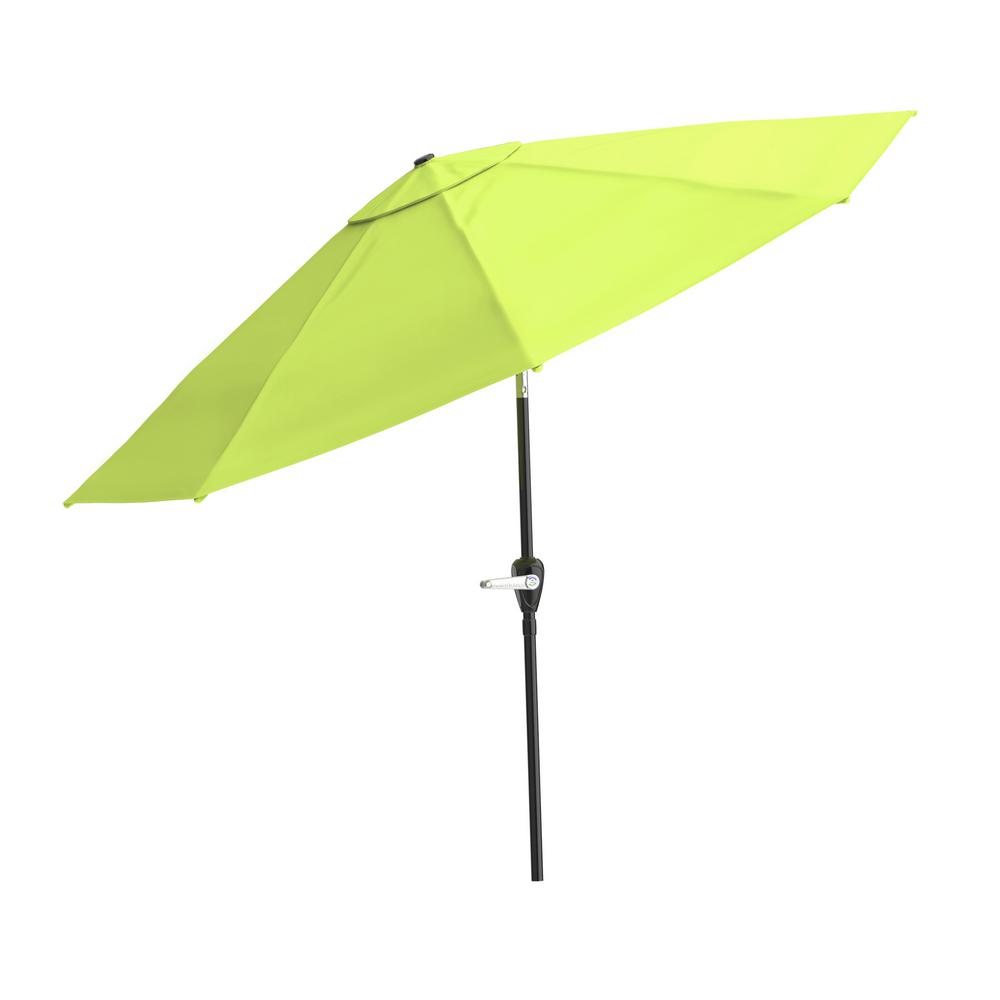 Pure Garden 10 ft. Aluminum Patio Umbrella with Auto Tilt in Lime Green