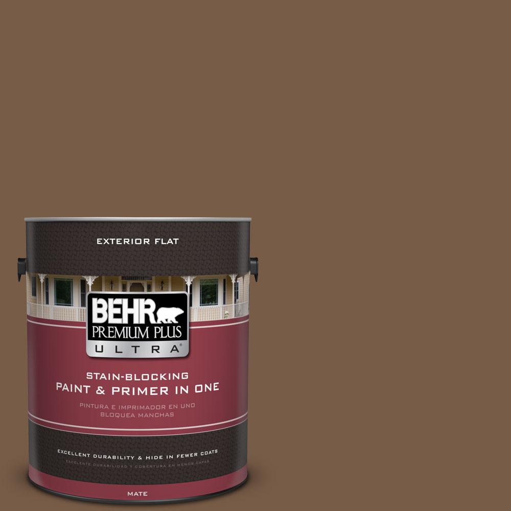 BEHR Premium Plus Ultra 1gal. N2507 Mission Brown Flat Exterior