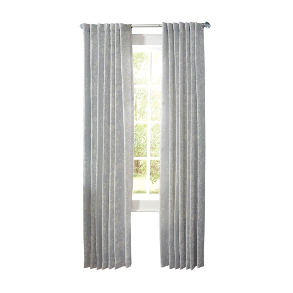 Martha Stewart Living Semi Opaque Faded Ink Fl Scroll Back Tab Martha Stewart Living Semi Opaque Faded Ink Fl Scroll Back Tab Curtain