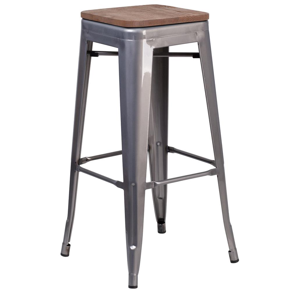Flash Furniture Clear Coated Bar Stool Cga Xu 249891 Cl Hd The Flash Furniture Clear Coated Bar Stool