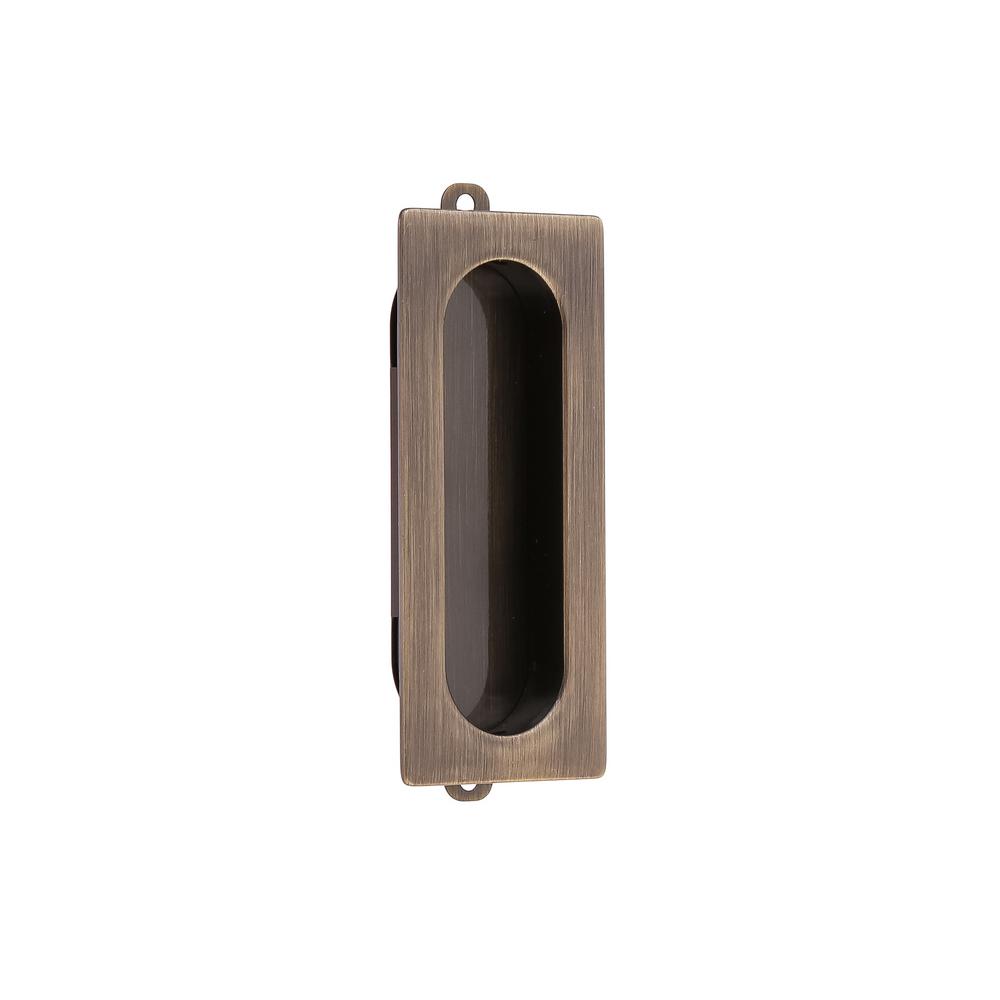 Idh By St Simons Solid Brass Antique Brass Rectangular Flush Pull