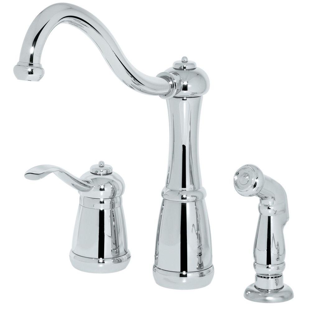 Pfister Marielle Single-Handle Side Sprayer Kitchen Faucet in Polished Chrome