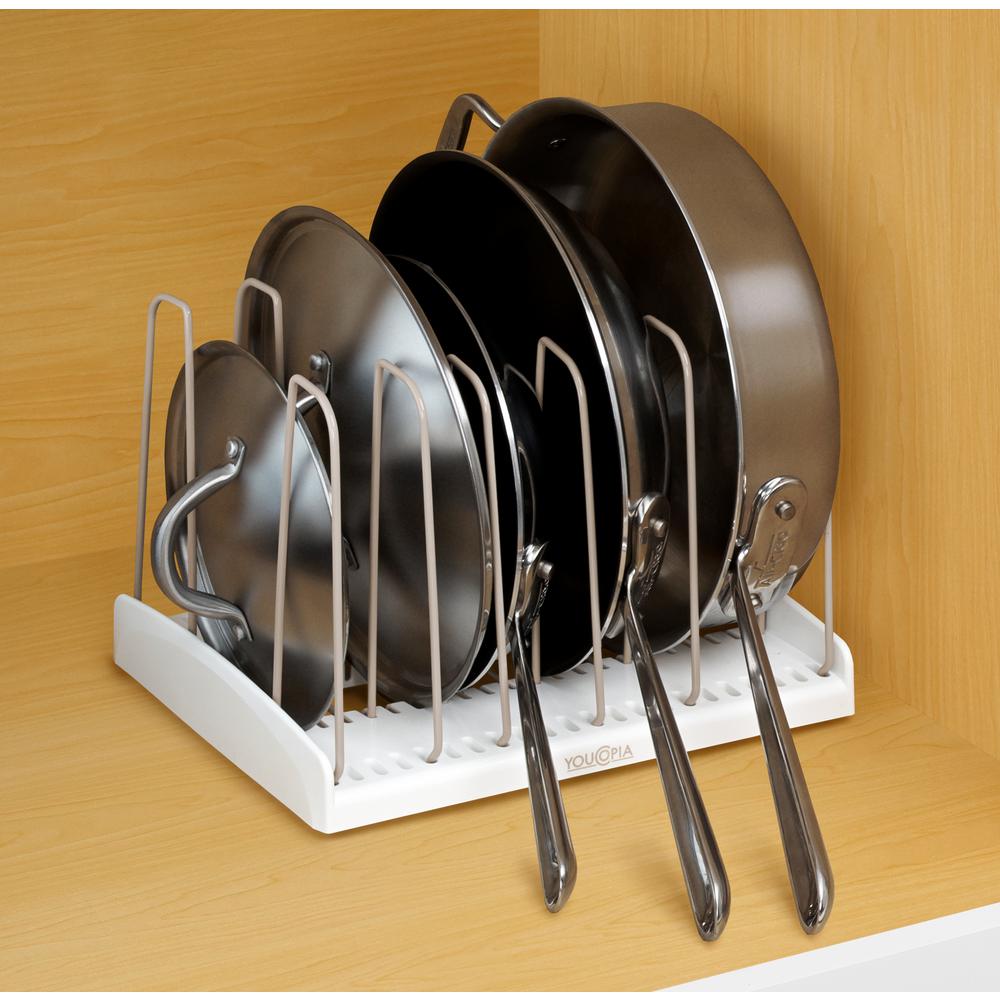 YouCopia StoreMore Adjustable Cookware Rack in White0904101WHT The