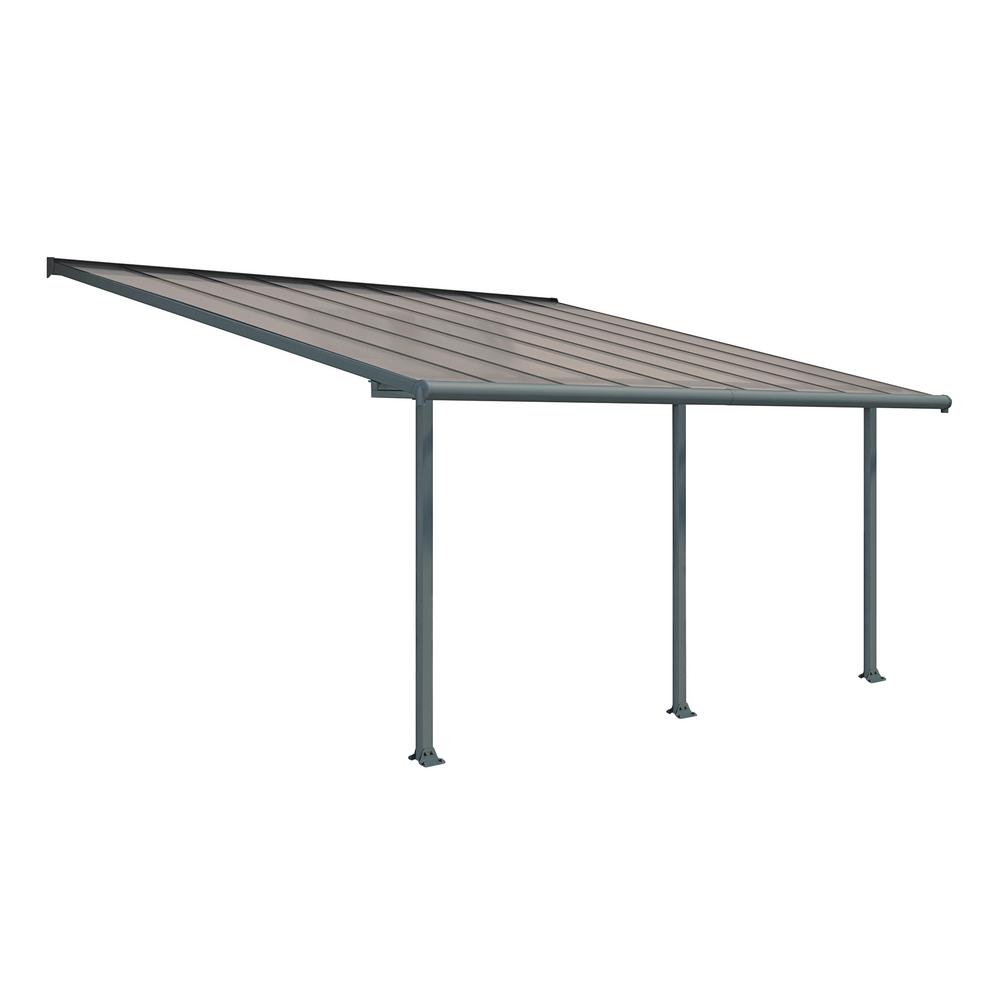 Olympia 10 Ft X 18 Grey Bronze Patio Cover Awning Olympia