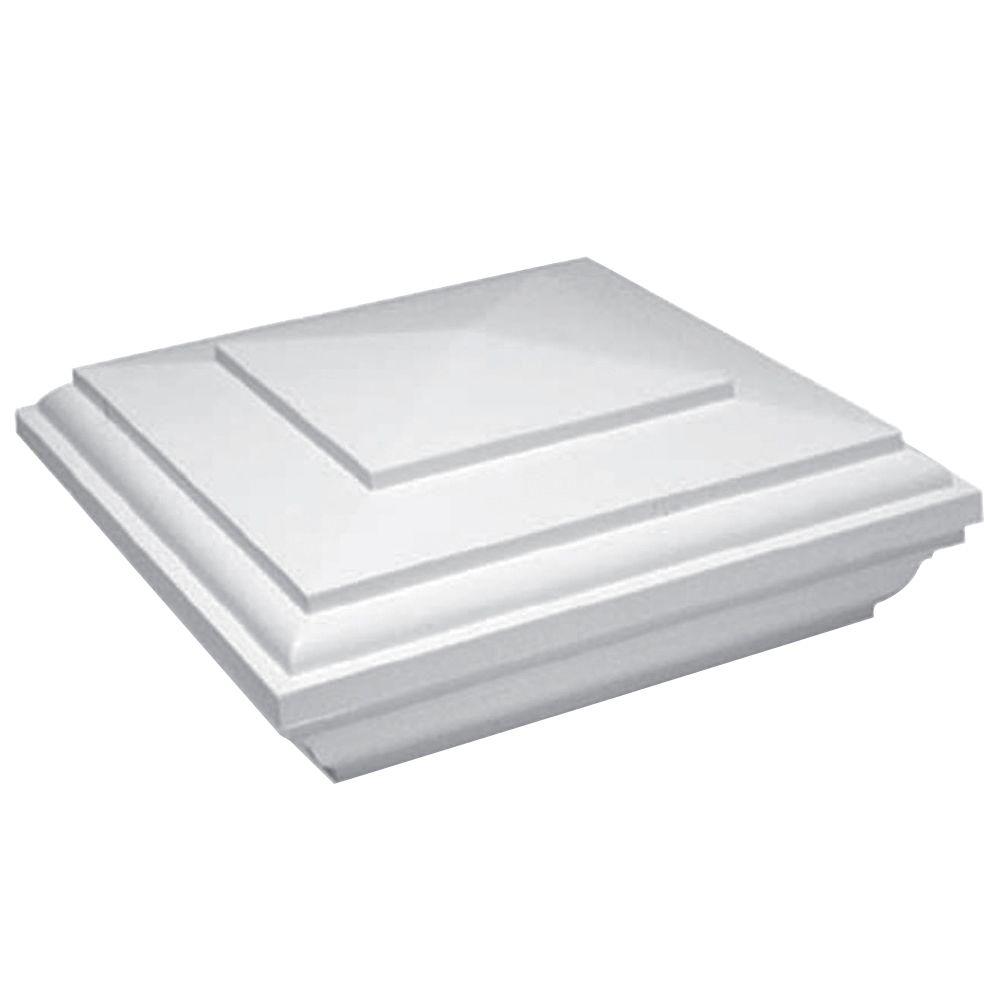 12 Pcs PVC Fence Post Caps, 4 X 4 In/10 Cm X 10 Cm Vinyl