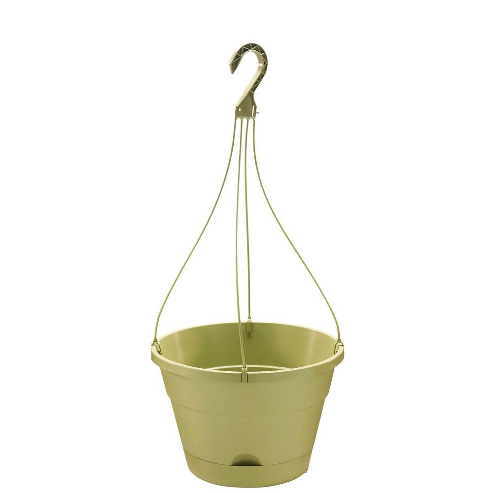 Southern Patio 13 In Round Lotus Green Resin Self Watering Round Lotus Green Resin Self Watering