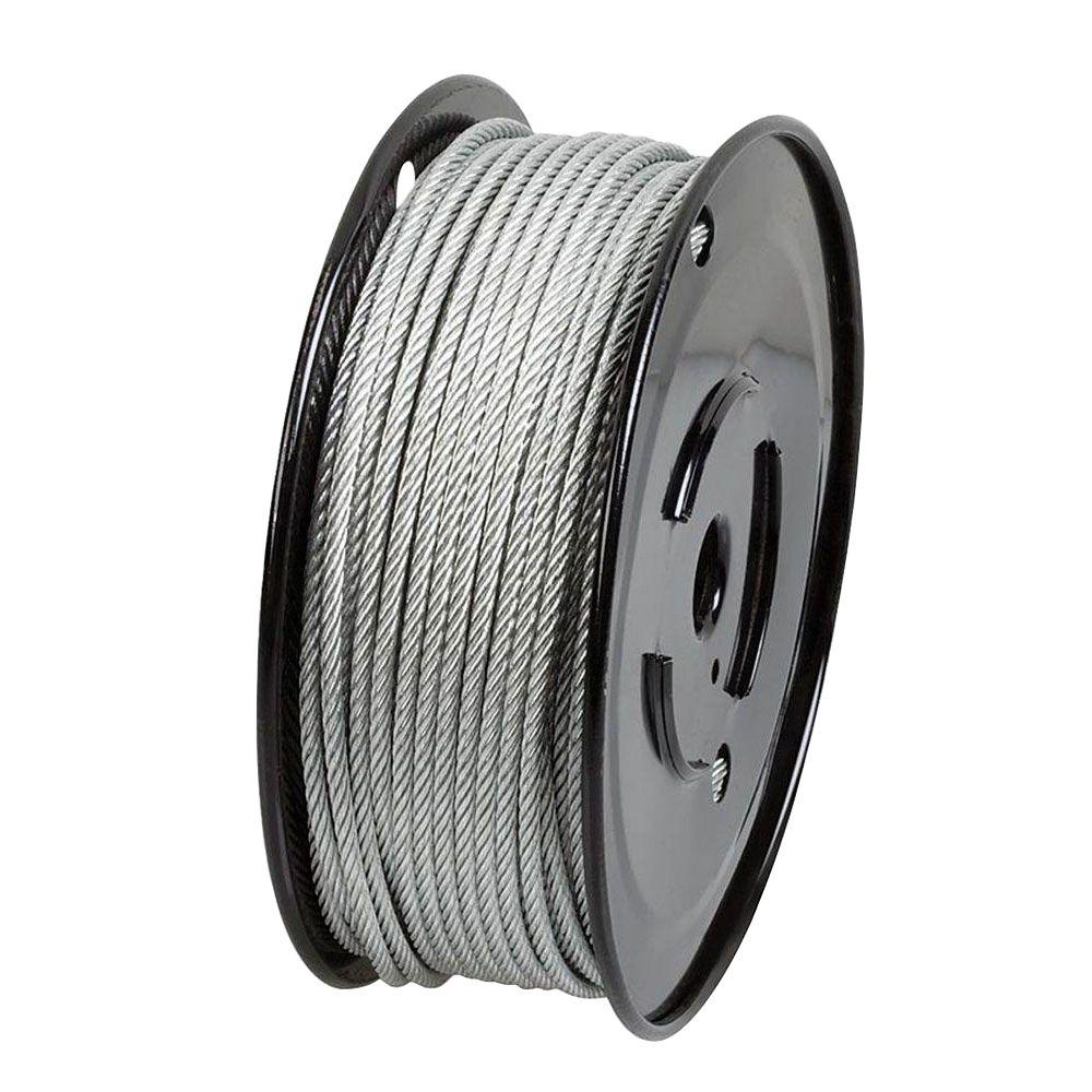 Everbilt 1/8 in. x 500 ft. Galvanized Uncoated Wire Rope806340 The Home Depot