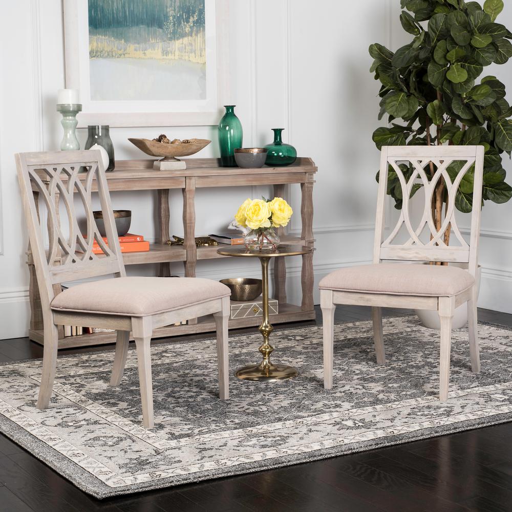 Safavieh Selena Taupe Rustic Gray 19 In H Linen Side Chair Set Of Safavieh Selena Taupe Rustic Gray 19 In H Linen Side Chair Set Of