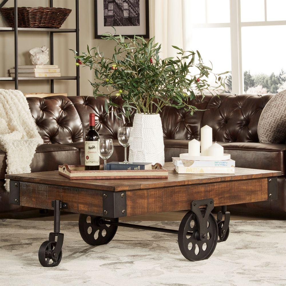 HomeSullivan Grove Place Distressed Cocoa Mobile Coffee Table403228BR