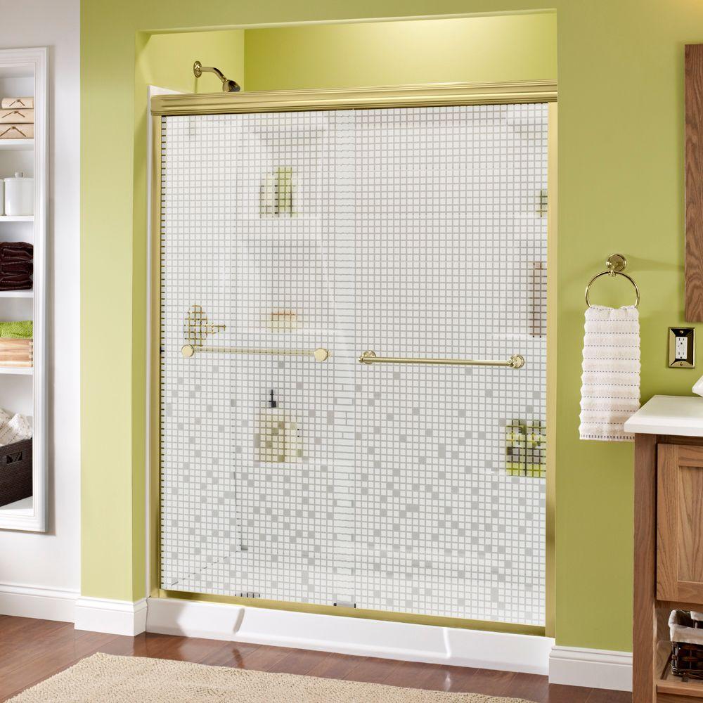 Delta Crestfield 60 In X 70 Semi Frameless Traditional Sliding Semi Frameless Traditional Sliding Shower Door