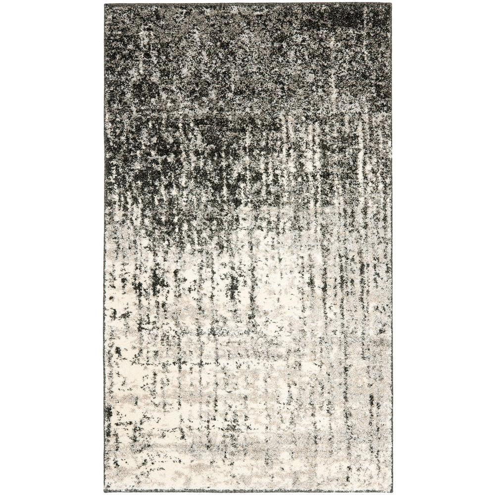 Safavieh Retro Black Light Grey 3 Ft X 5 Area Rug Ret2770 9079 Safavieh Retro Black Light Grey 3 Ft X 5 Area Rug